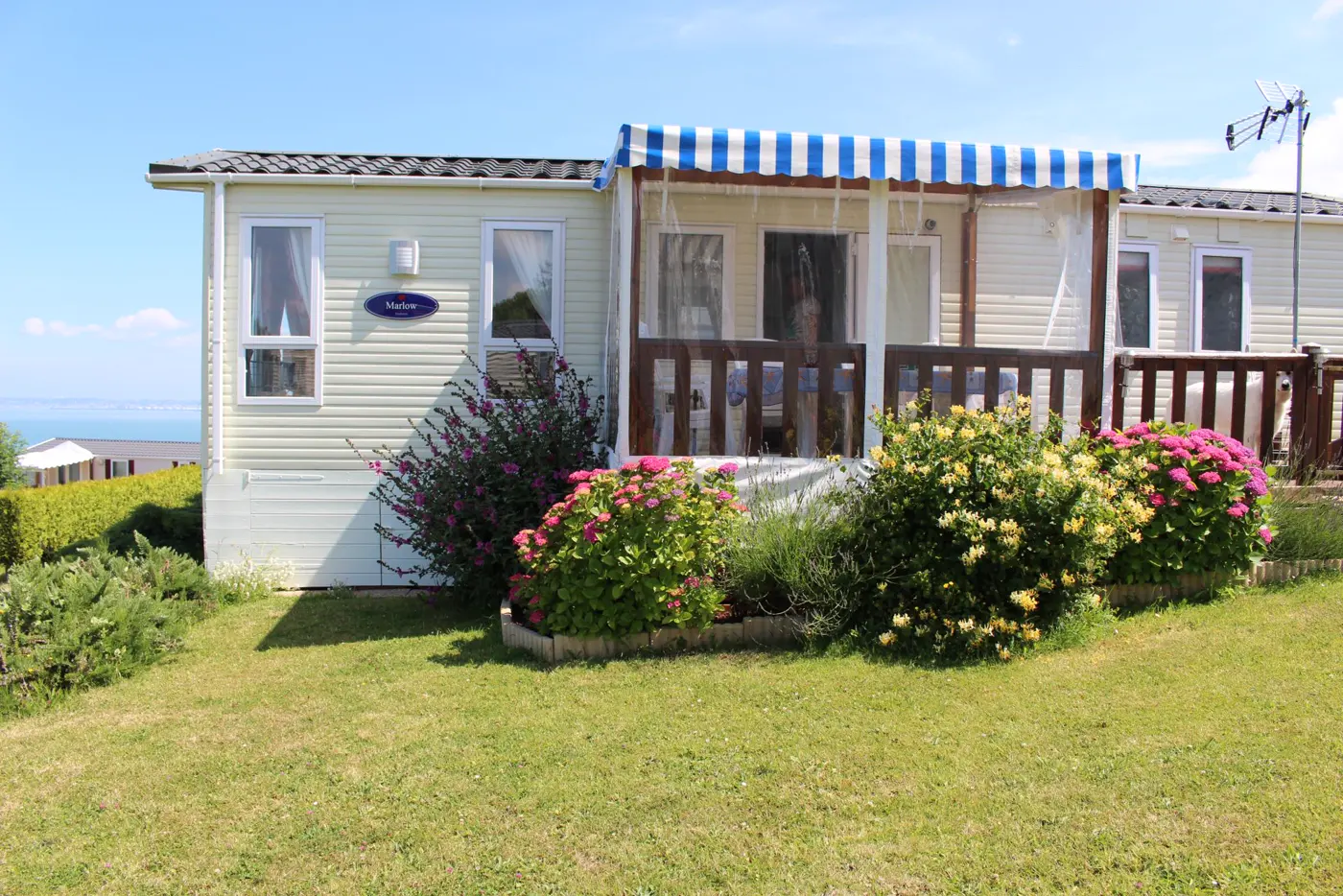 Un mobil-home fleuri